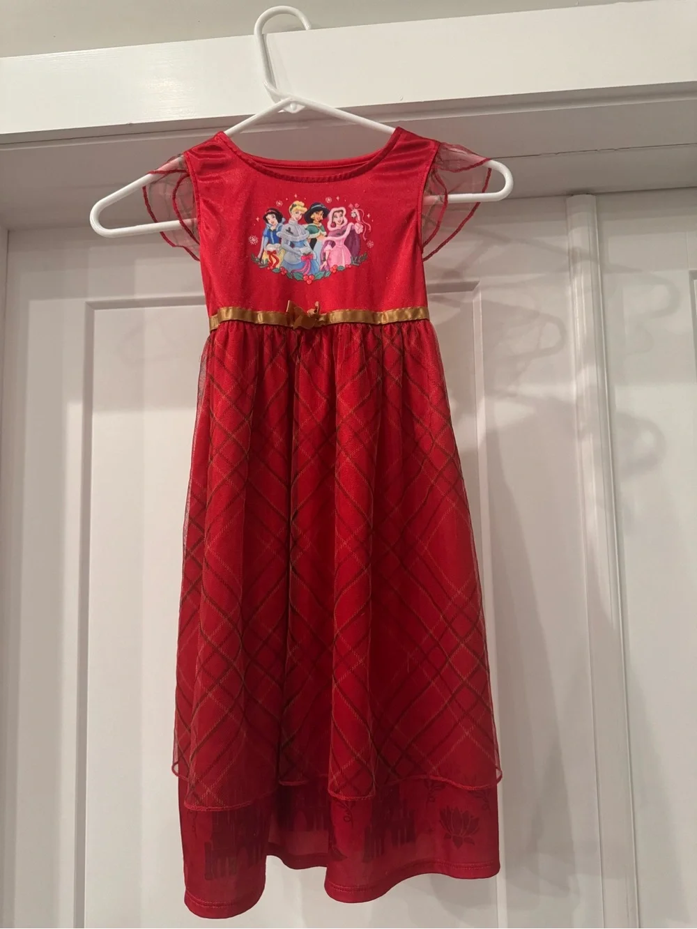 Disney Red holiday Christmas  Princess Character Dress Cinderella belle